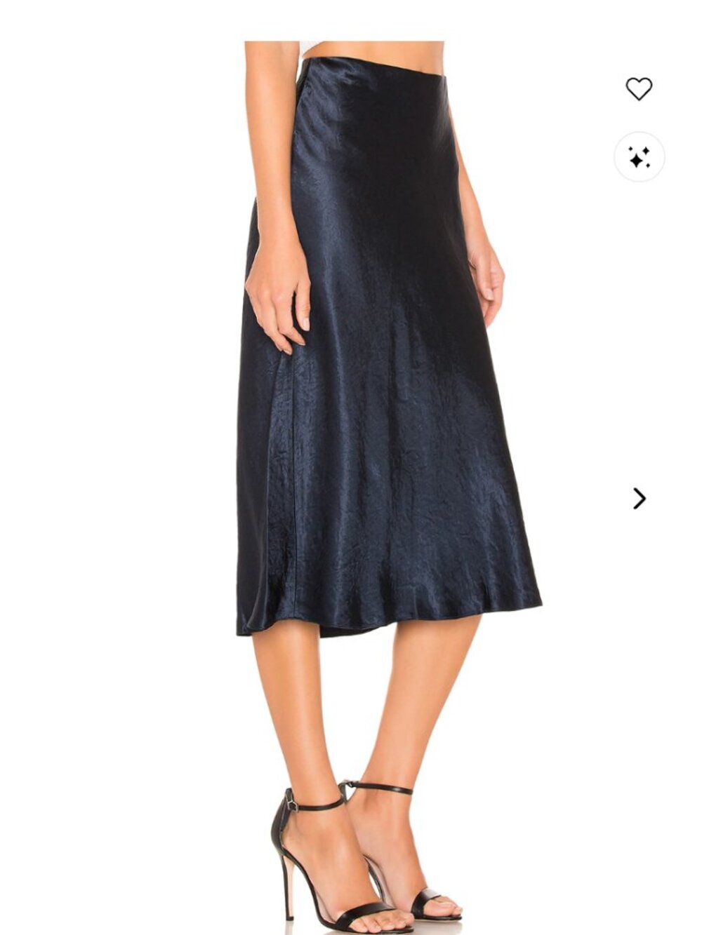 Vince Midi Slip Skirt Coastal Blue L - Picture 8 of 9